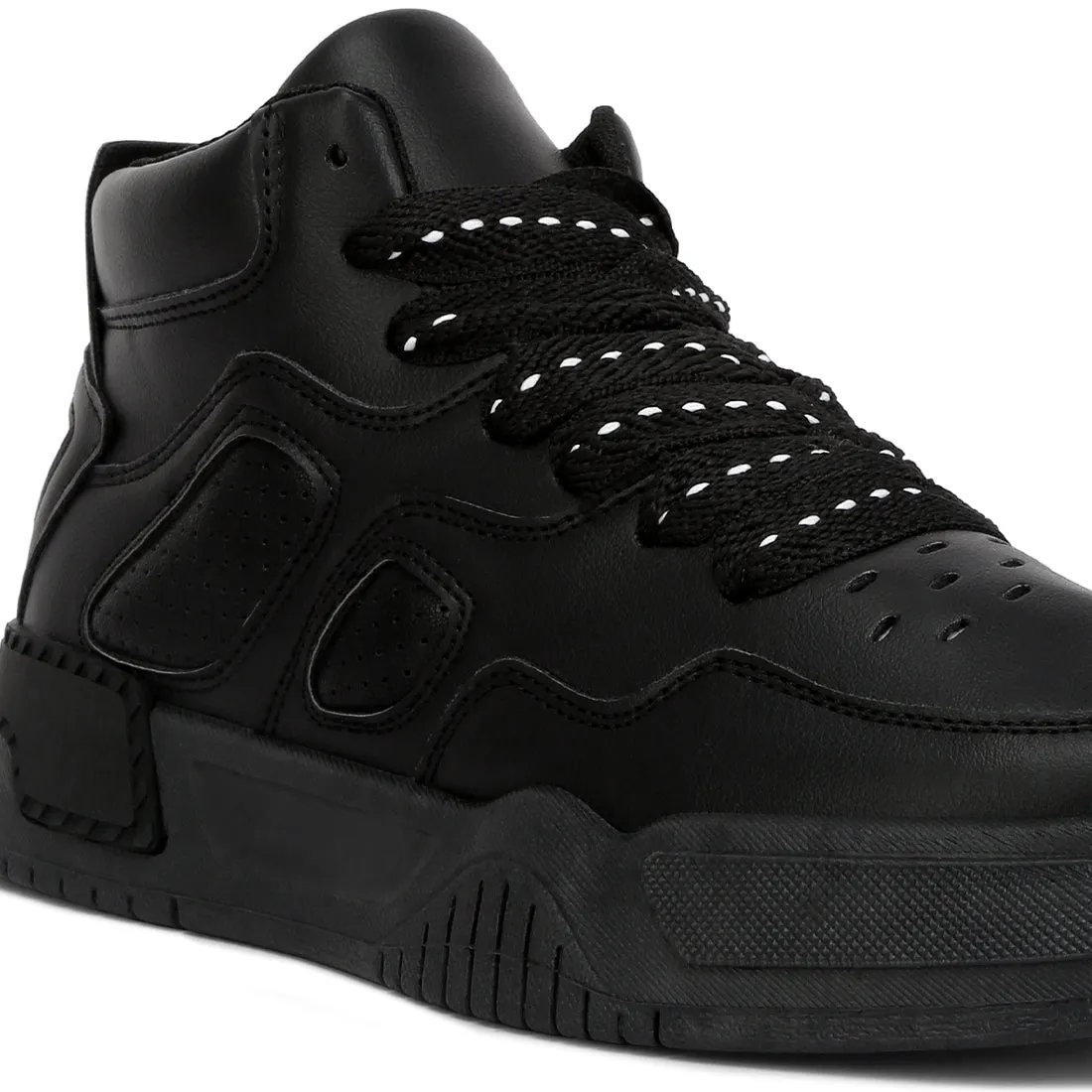Men's Panelling Detail Ankle Length Sneakers
