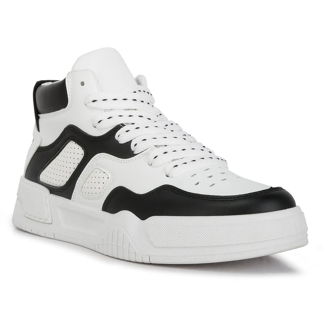 Men's Panelling Detail Ankle Length Sneakers
