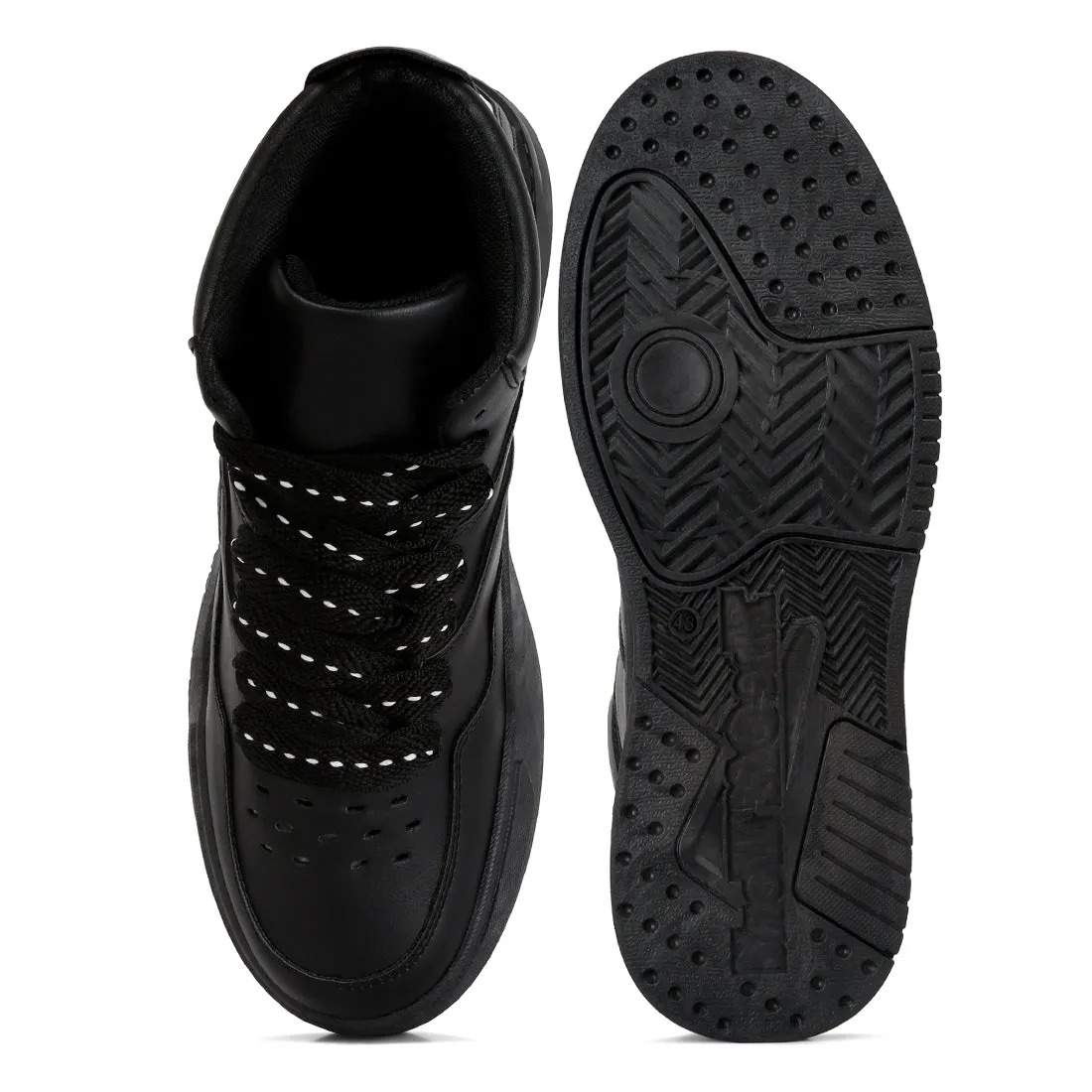 Men's Panelling Detail Ankle Length Sneakers