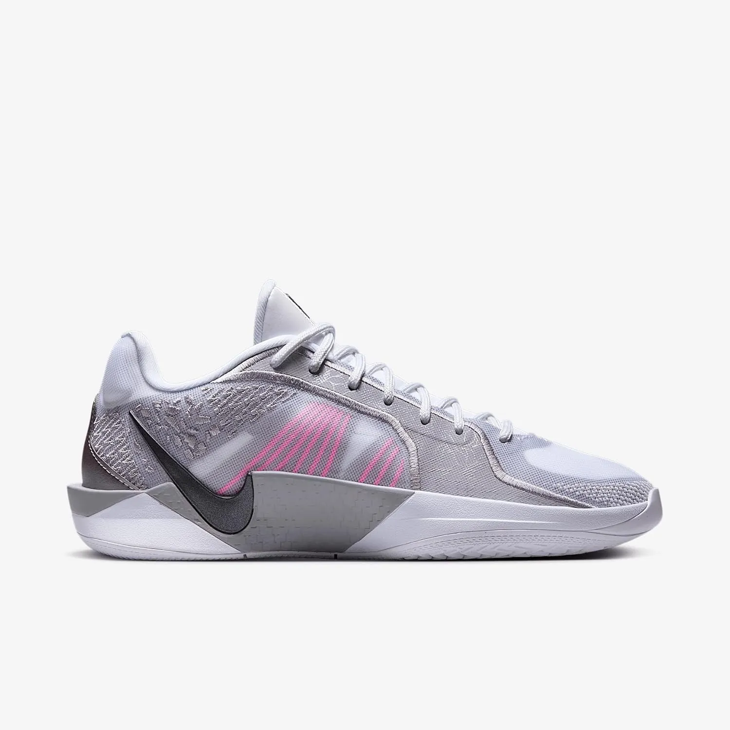 Nike Sabrina 2 Basketball Shoes (FQ2174-100, White/Cement Grey/Black/Pinksicle)
