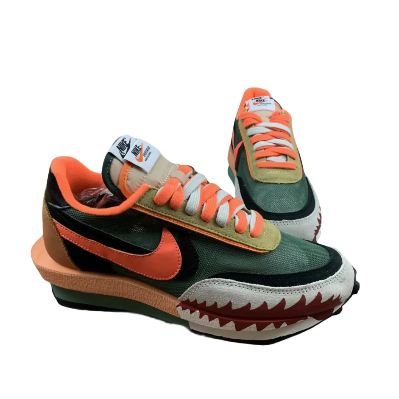 Nike Waffle One Orange Green Sneaker