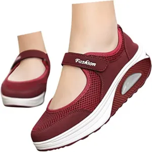 Orthopedic Shoes for Women Slip On Comfort Knit Walking Shoes Lightweight Breathable Running Tennis Athletic Gym Workout Non Slip Athletic Fashion Sneakers Casual