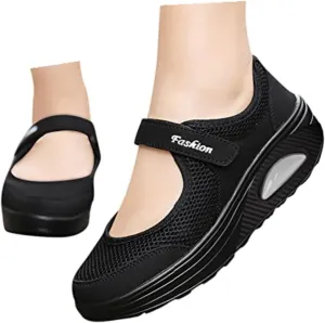Orthopedic Shoes for Women Slip On Comfort Knit Walking Shoes Lightweight Breathable Running Tennis Athletic Gym Workout Non Slip Athletic Fashion Sneakers Casual