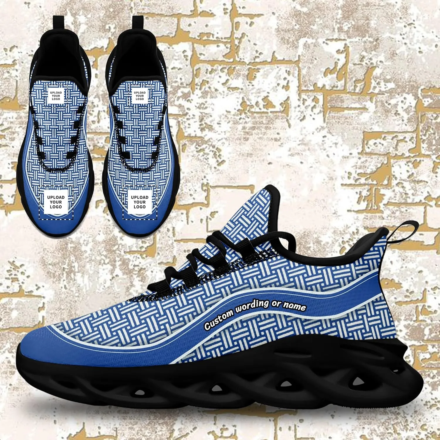 Personalized Men's Running Shoes, Customizable Non-Slip Gym Sneakers for Women Workouts Walking Tennis Daily Use