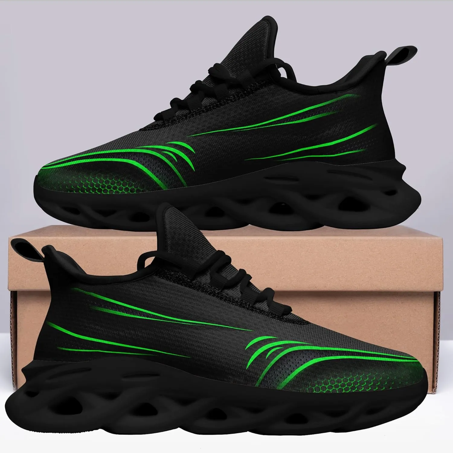 Personalized Running Shoes for Men, Women's Customizable Non-Slip Gym Sneakers Workouts Walking Tennis Daily Use