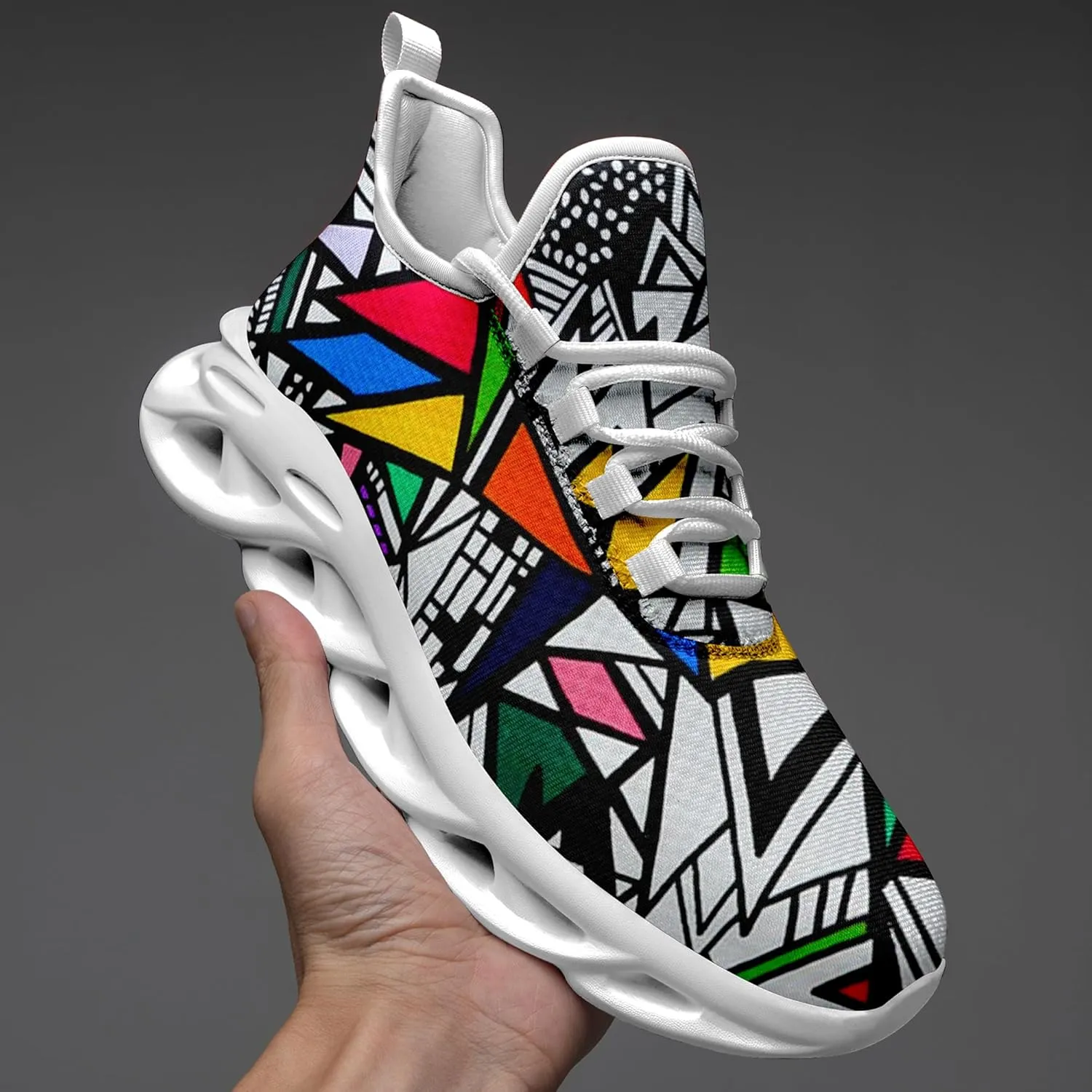 Personalized Running Shoes for Men, Women's Customizable Non-Slip Gym Sneakers Workouts Walking Tennis Daily Use