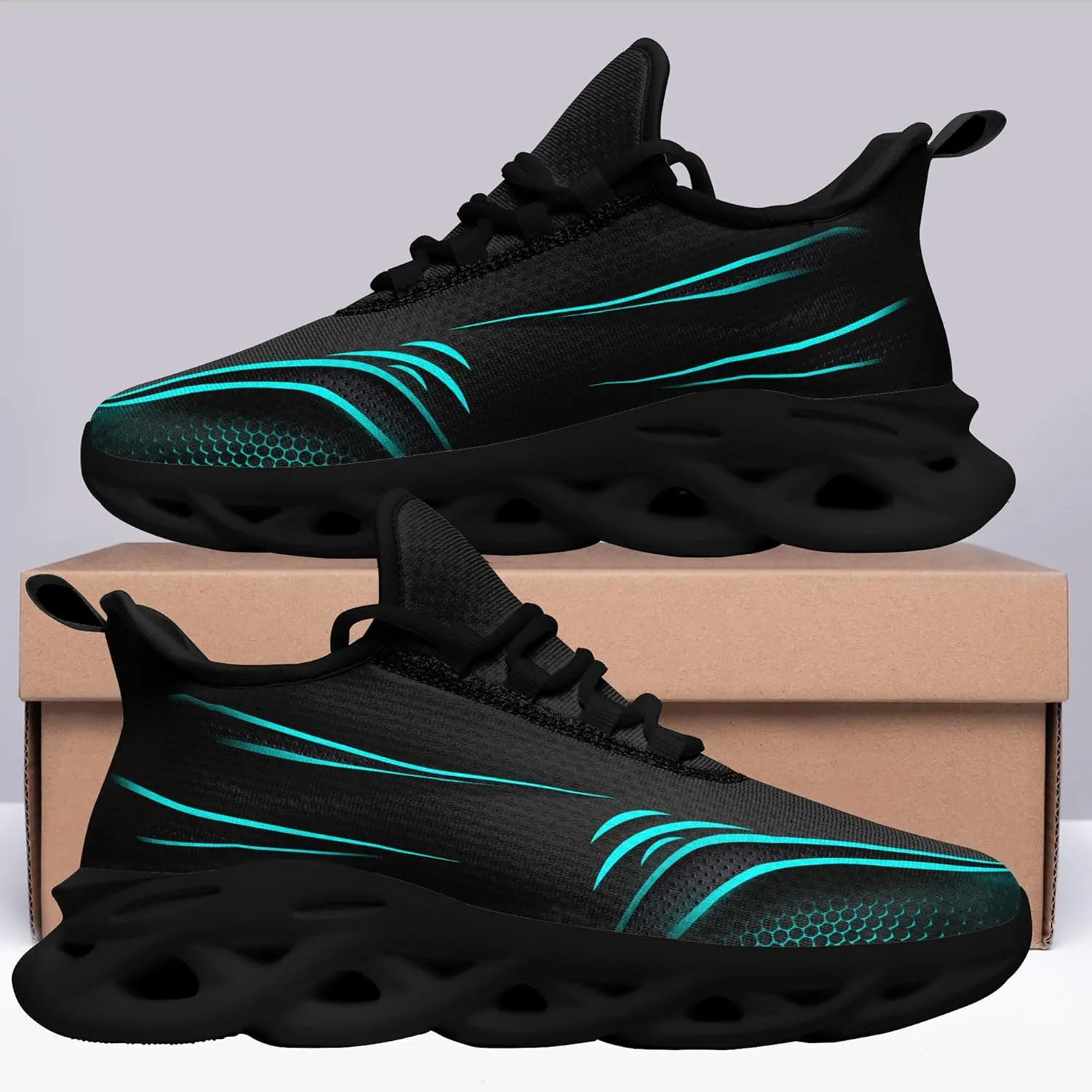 Personalized Running Shoes for Men, Women's Customizable Non-Slip Gym Sneakers Workouts Walking Tennis Daily Use