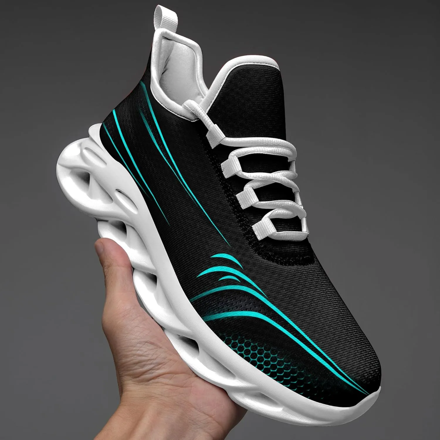 Personalized Running Shoes for Men, Women's Customizable Non-Slip Gym Sneakers Workouts Walking Tennis Daily Use