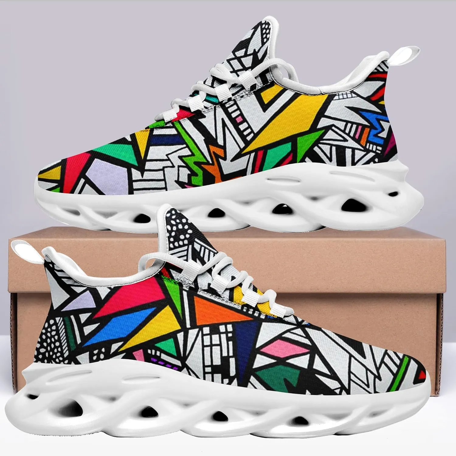 Personalized Running Shoes for Men, Women's Customizable Non-Slip Gym Sneakers Workouts Walking Tennis Daily Use