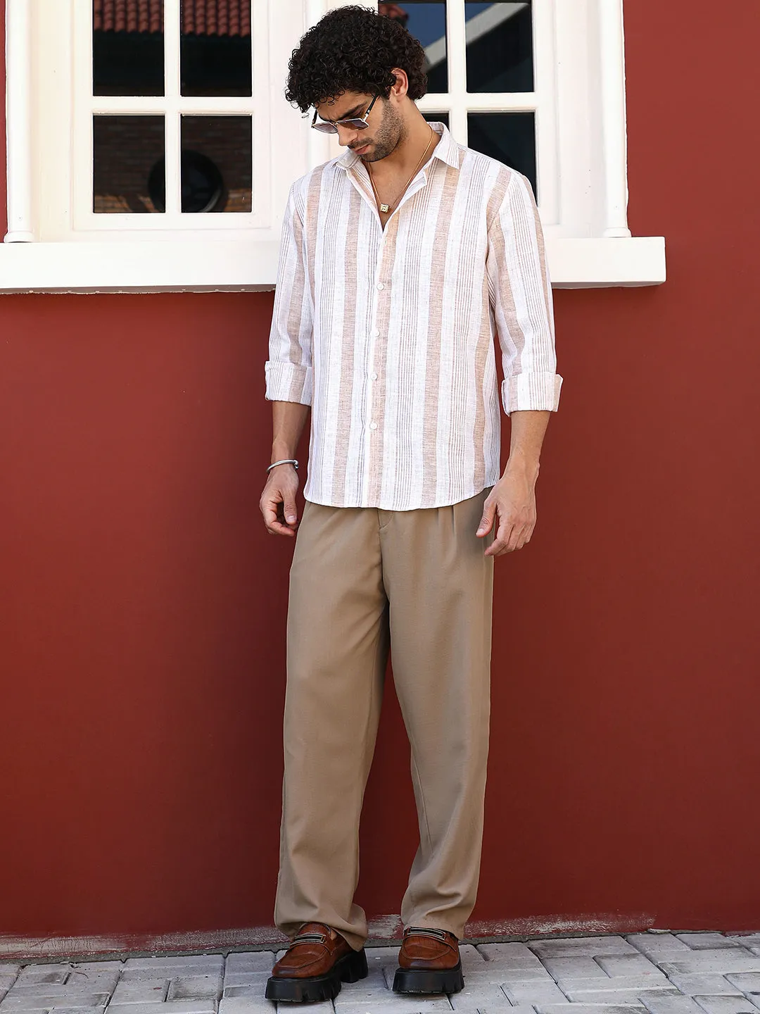Pincandy-Striped Regular Shirt