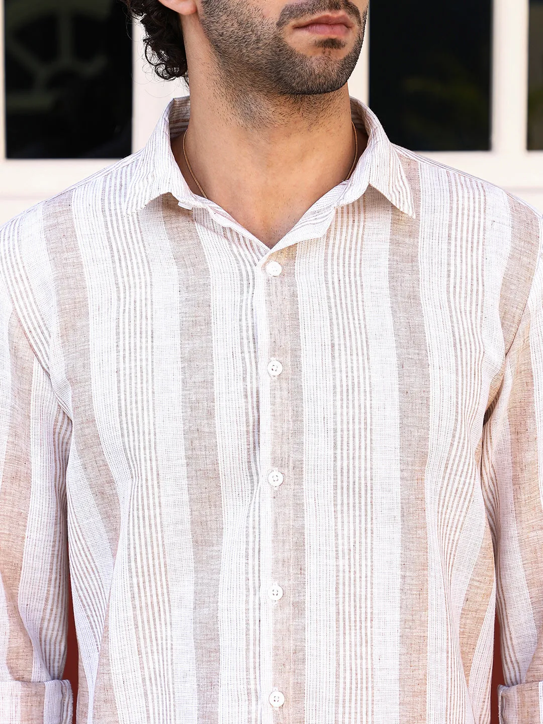 Pincandy-Striped Regular Shirt