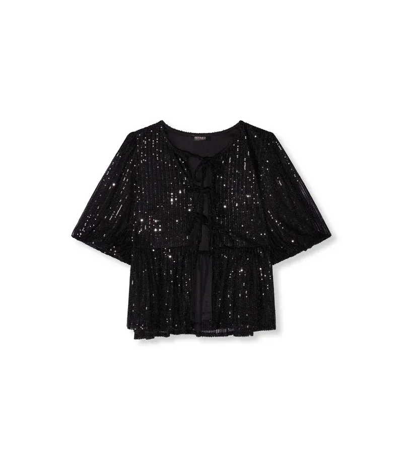 Refined Department balloon top Silvia black