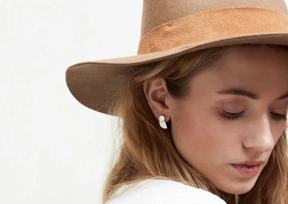 Refined Earring Collection - Eclipse Stud/Gold Vermeil