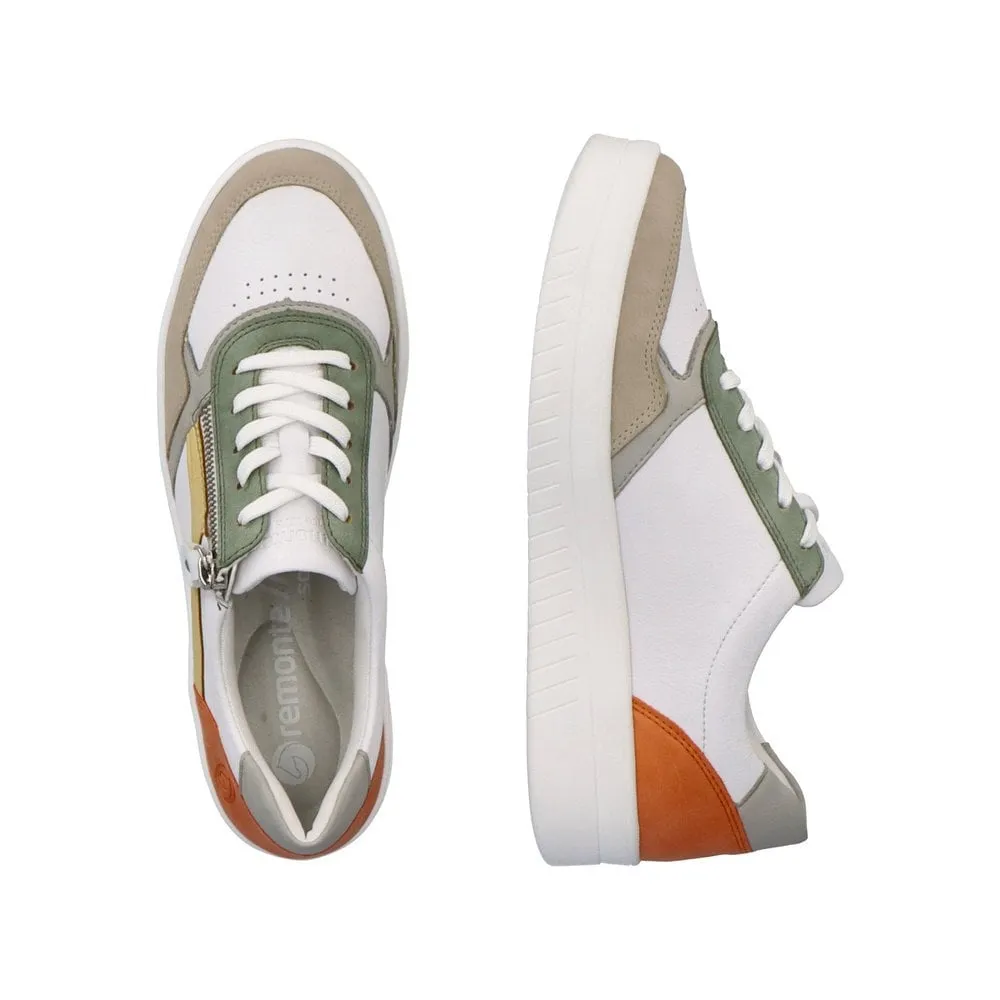 Remonte Trainers D0J01 Ladies Shoes White Combi