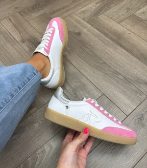 Rieker Lace Up Trainer With Gum Sole W2200-86 - White Combination (R81)