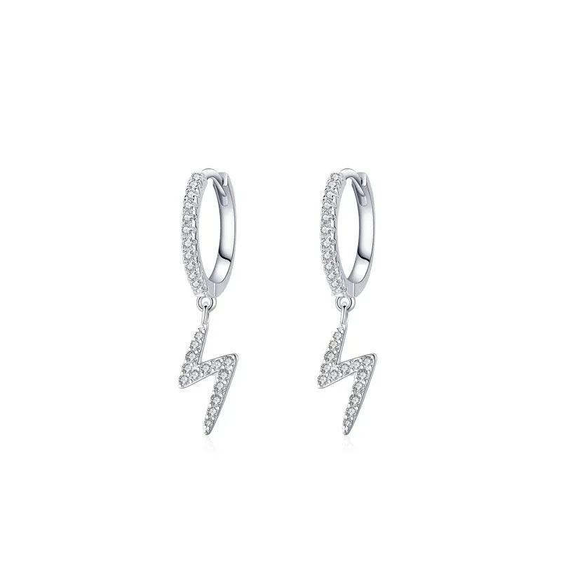 S925 Sterling Silver Heart-shaped Ear Clip Female Refined Rhinestone Love