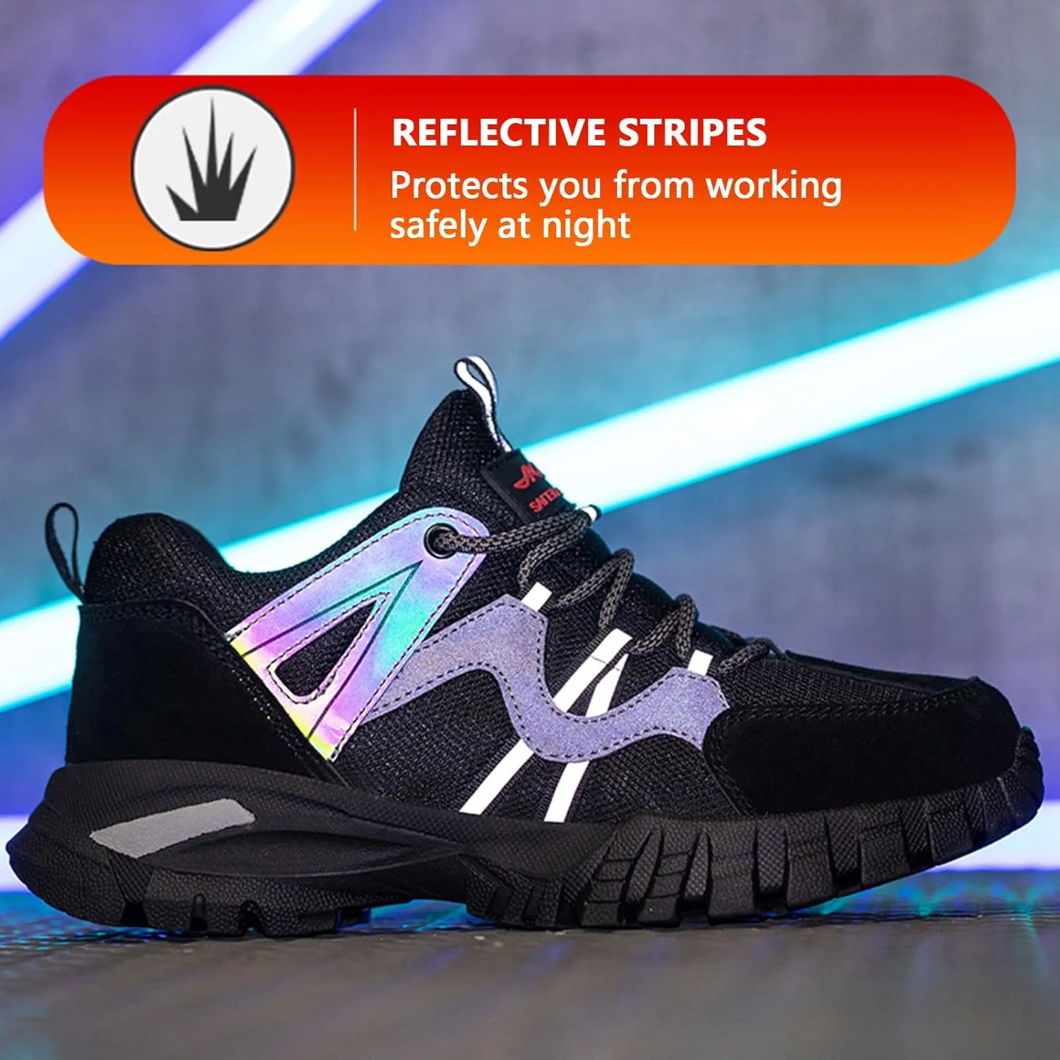 Safety Shoes Steel Toe Cap Shoes for Men Lightweight Work Boots Non Slip Construction Puncture Proof Shoes
