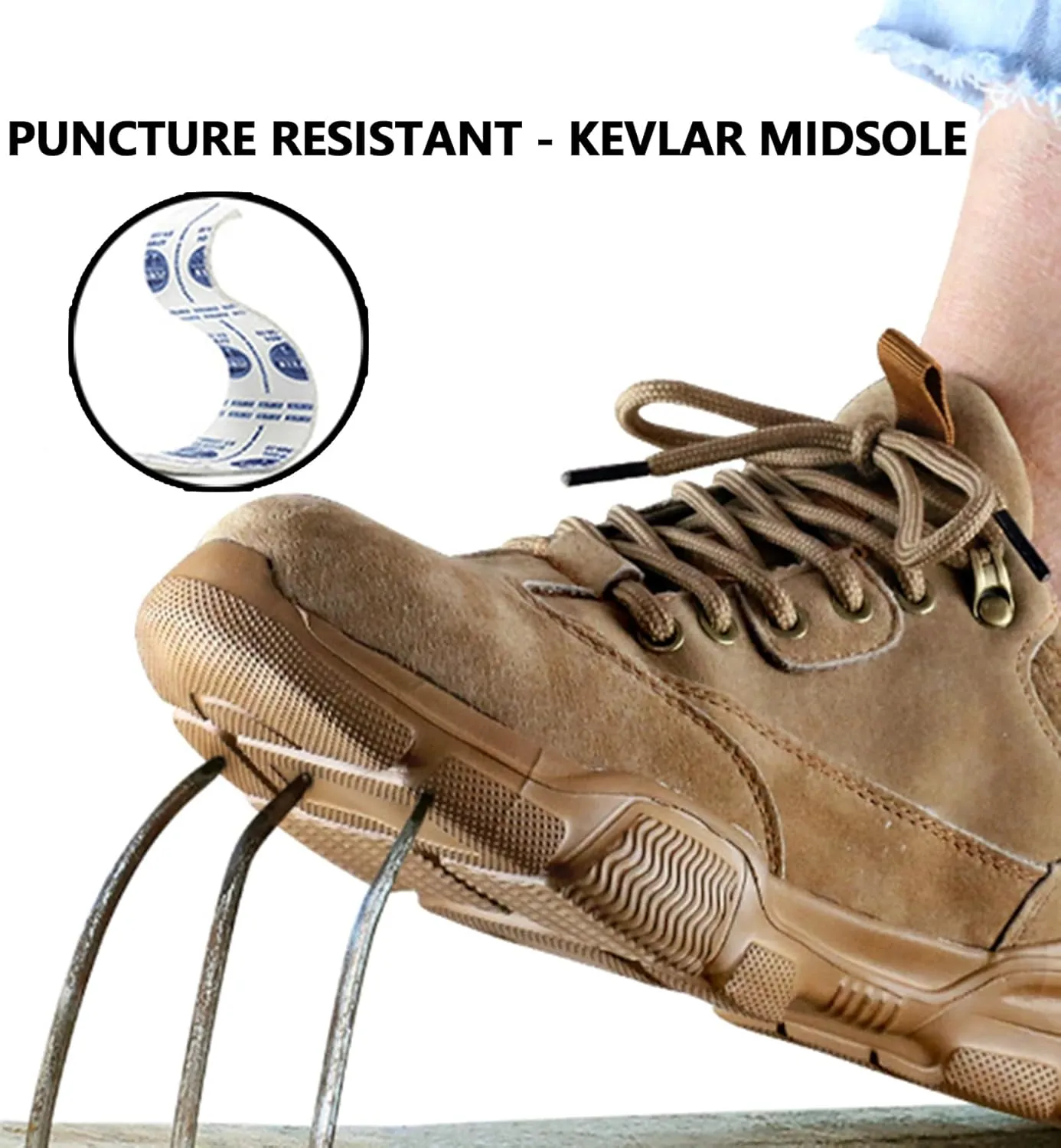 Safety Shoes Steel Toe Cap Shoes for Men Lightweight Work Boots Non-Slip Industrial Construction Shoes