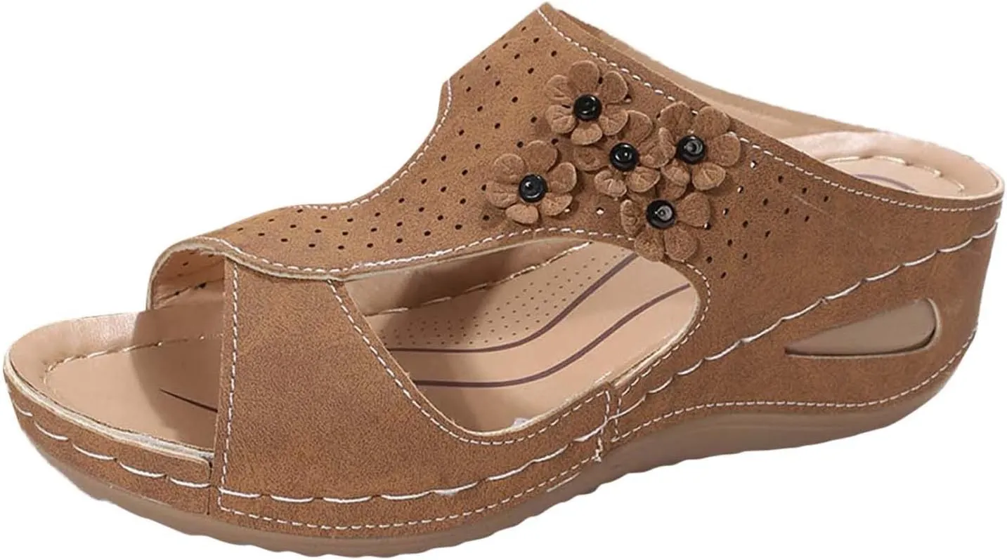 SBGMoSJ Open Toe Diabetic Shoes for Women Orthopedic Work Shoes for Women Kitchen White Slip On Summer Shoes for Women Ortho Comfort Shoes Women Orthopedic Flip Flops Women 6.5 Womens Sandals Black