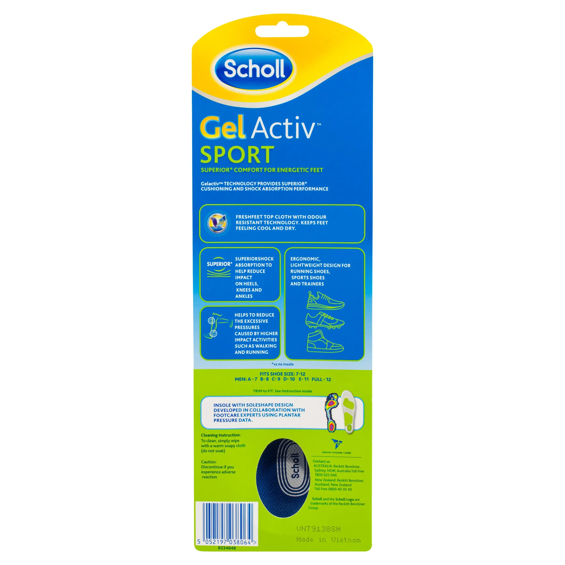 Scholl Gel Activ Sport Insoles Men