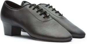 Shoes Men's Latin Dance Shoes Teaching Tango Jazz Salsa Ballroom Dancing Shoes for Men, Leather, Low Block Heel, Black, 6-14