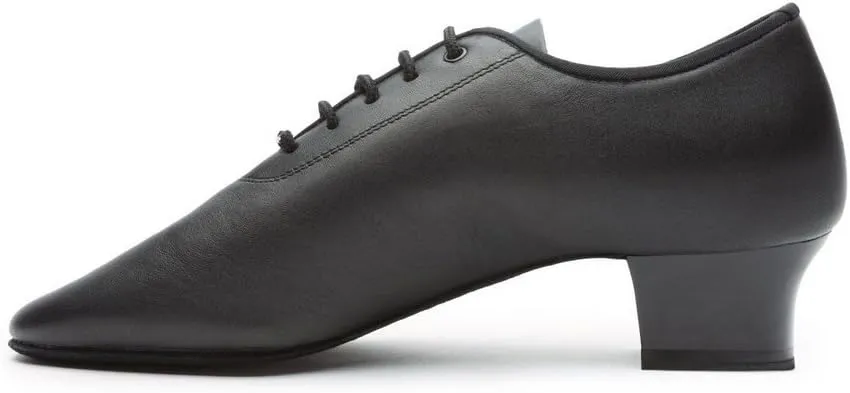 Shoes Men's Latin Dance Shoes Teaching Tango Jazz Salsa Ballroom Dancing Shoes for Men, Leather, Low Block Heel, Black, 6-14