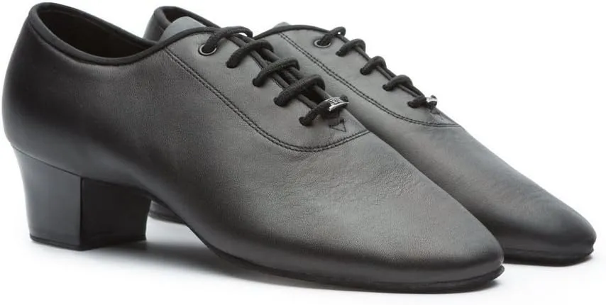 Shoes Men's Latin Dance Shoes Teaching Tango Jazz Salsa Ballroom Dancing Shoes for Men, Leather, Low Block Heel, Black, 6-14