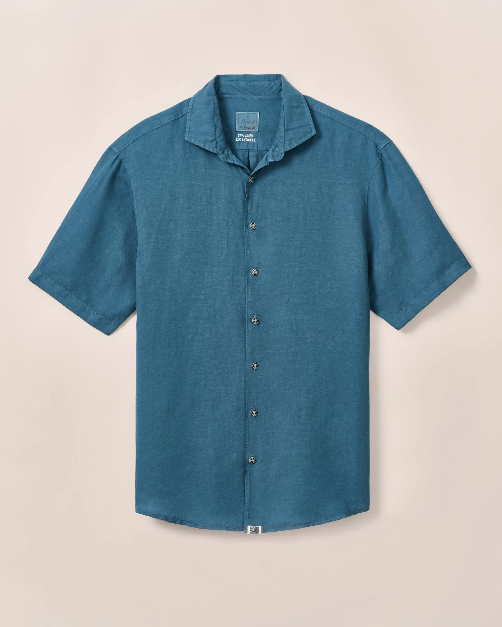 Short Sleeve Hangin' Out Linen Button Down Shirt - Gianni