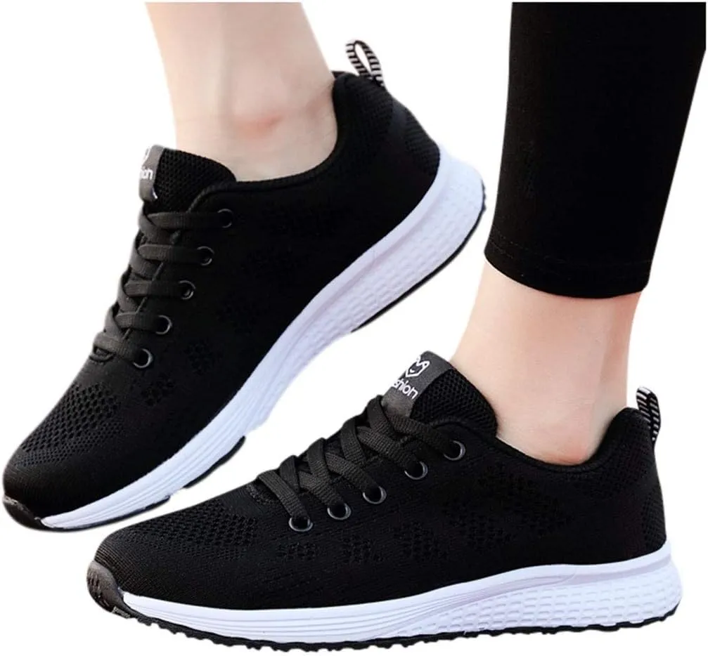 Sneakers for Women Walking Shoes Non Slip Lace Up Running Shoes for Men Mesh Casual Shoes for Fall Fashion Sneakers Waterproof Tennis Shoe Trainers Shoe