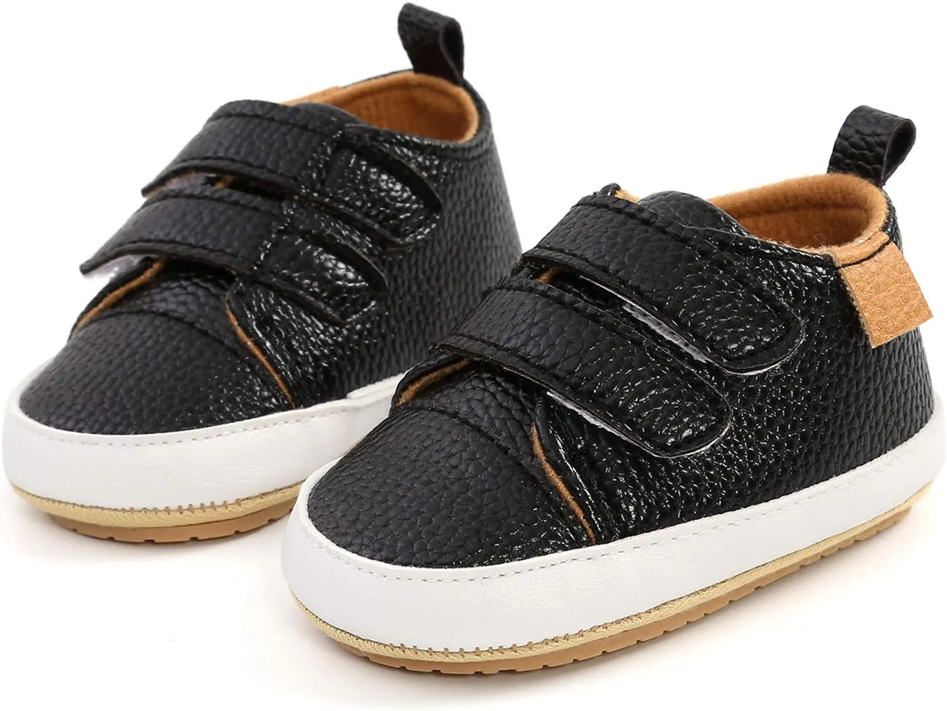 Soft Baby Boys Rubber Sole Girls -Slip Shoes Sneaker Leather Infant Baby Shoes Size 4 Infant Boy