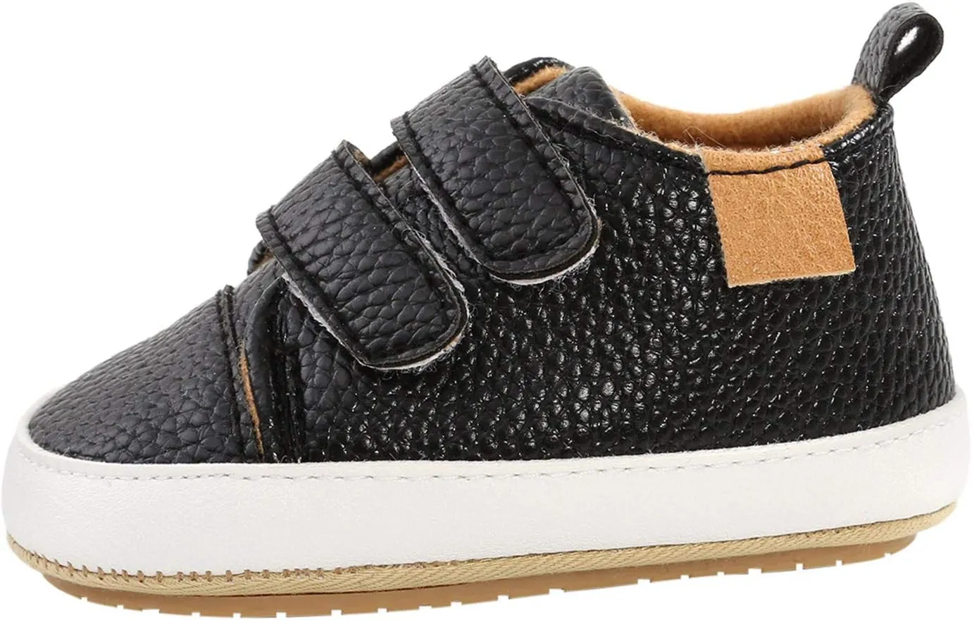 Soft Baby Boys Rubber Sole Girls -Slip Shoes Sneaker Leather Infant Baby Shoes Size 4 Infant Boy