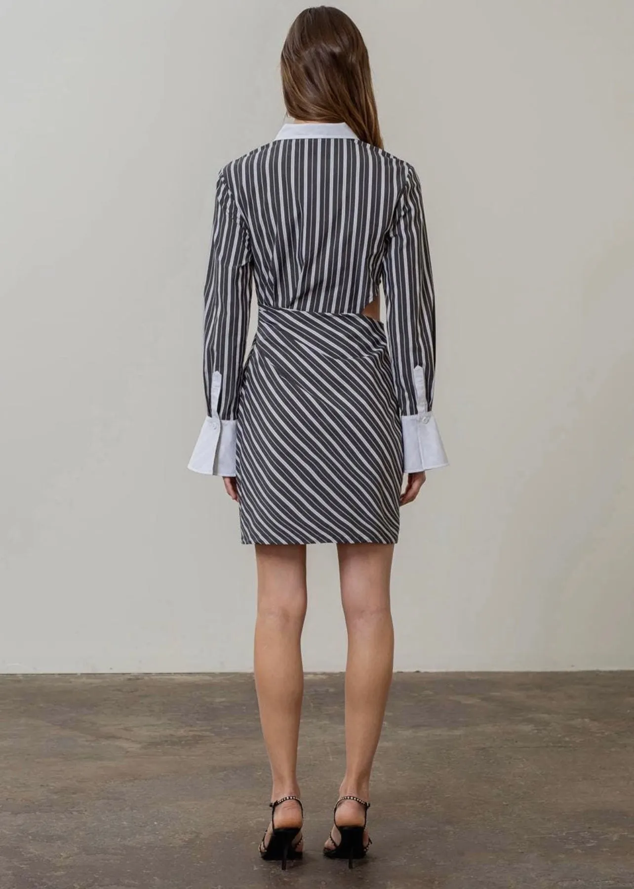 Stripe Mini Shirt Dress - Final Sale