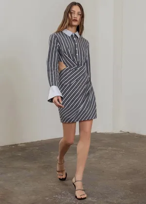 Stripe Mini Shirt Dress - Final Sale