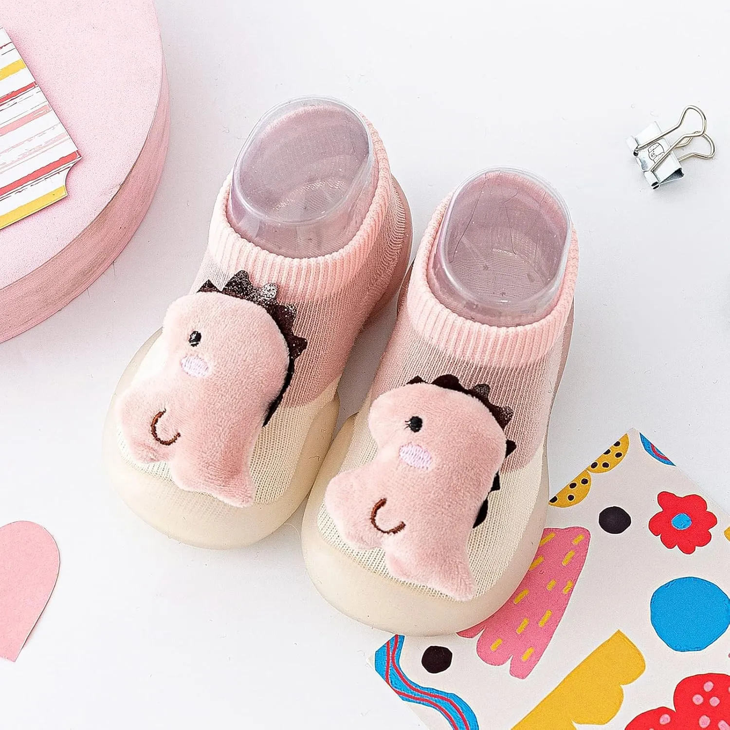 Summer and Autumn Comfortable Infant Toddler Shoes Cute Dinosaur Puppy Pattern Children Mesh Breathable Tennis Shoes