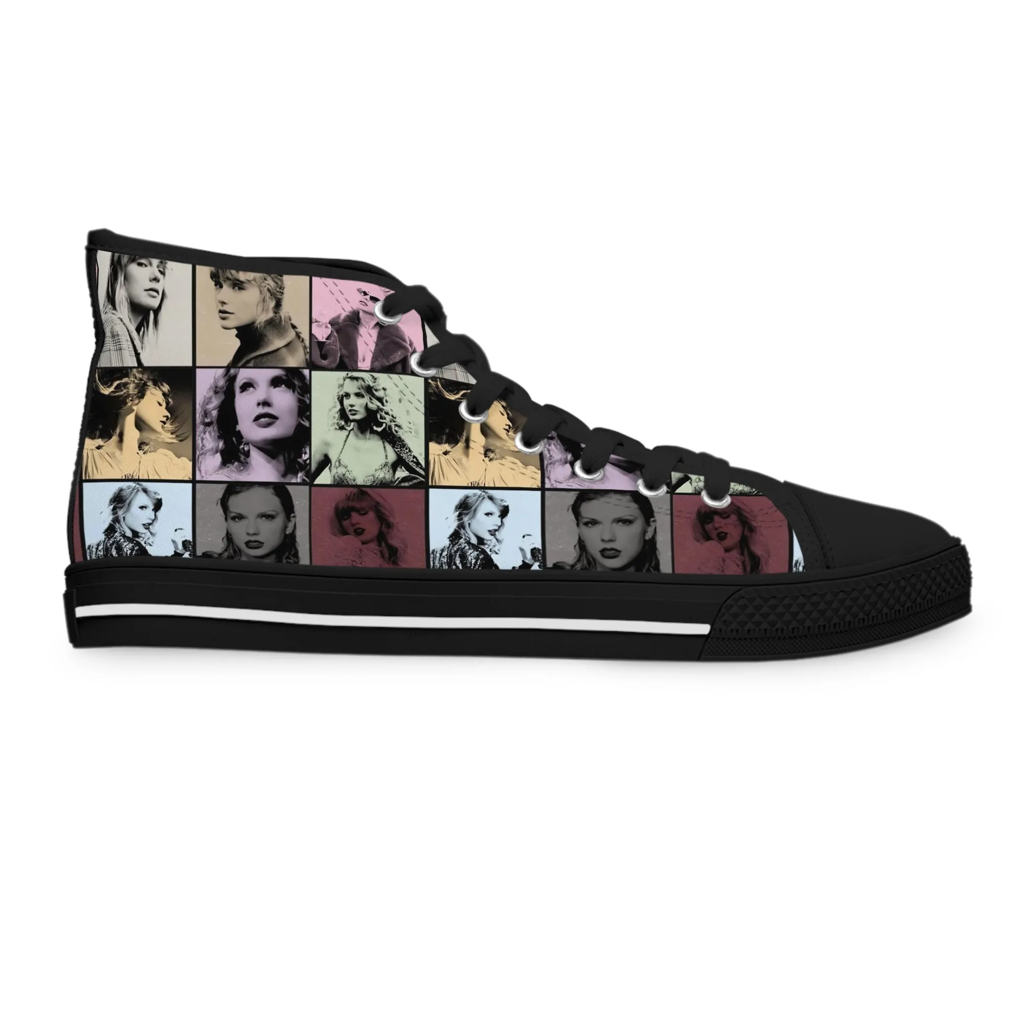 Taylor Swift Eras Collage Women's High Top Sneakers