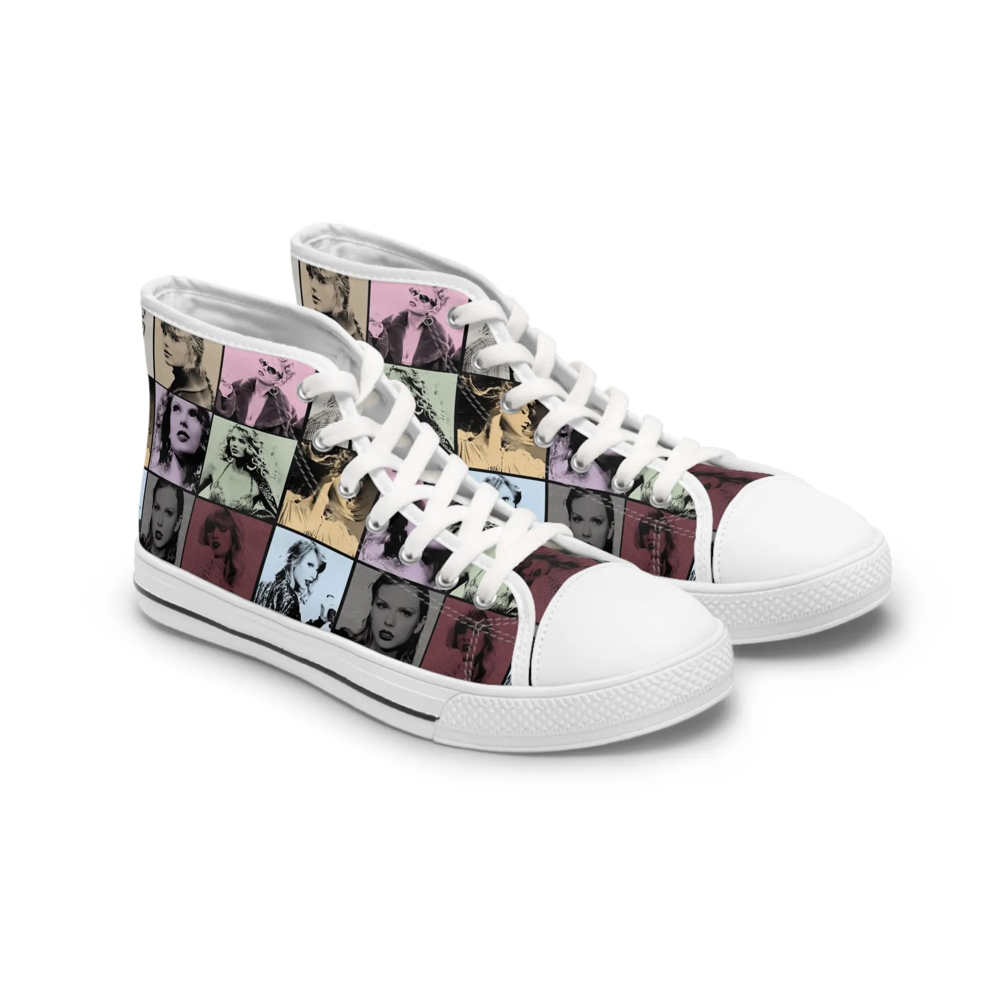 Taylor Swift Eras Collage Women's High Top Sneakers