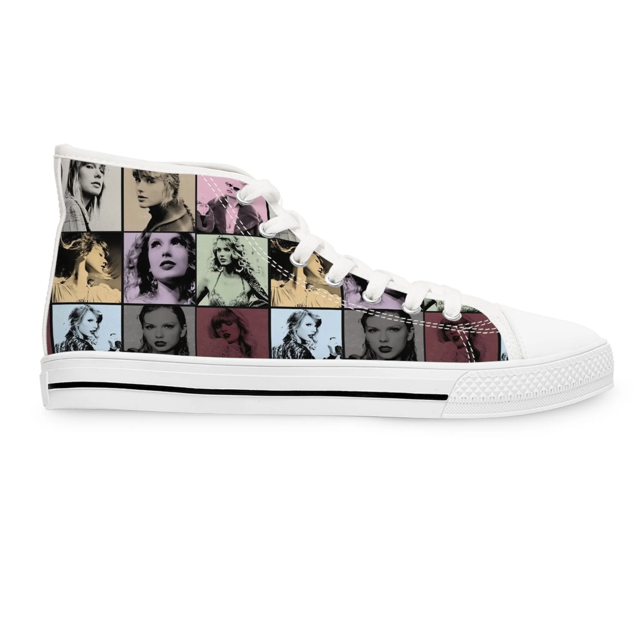 Taylor Swift Eras Collage Women's High Top Sneakers