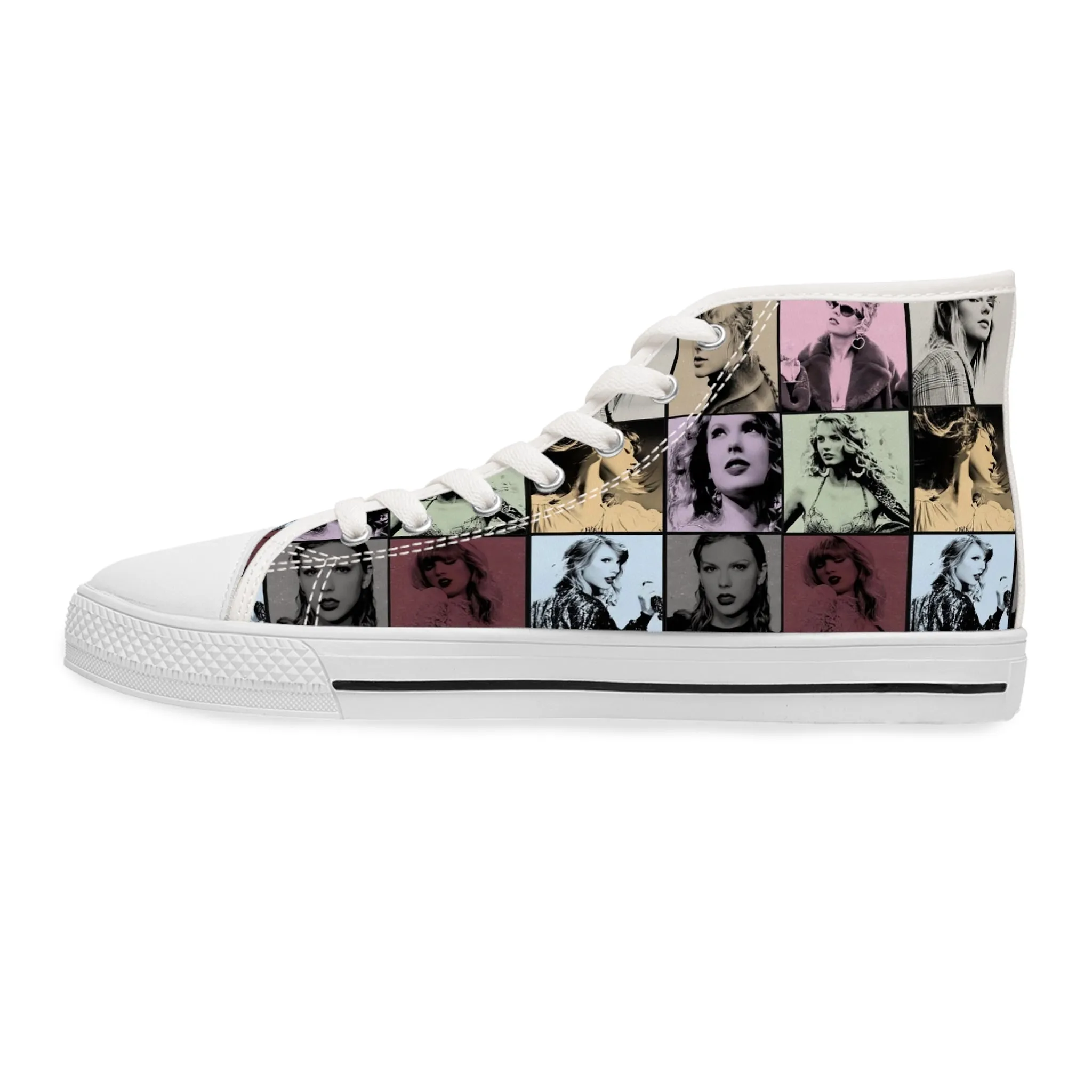 Taylor Swift Eras Collage Women's High Top Sneakers