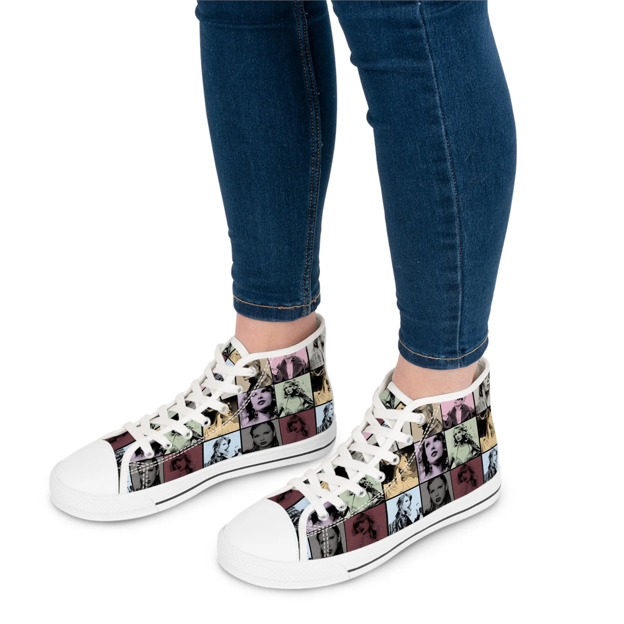 Taylor Swift Eras Collage Women's High Top Sneakers