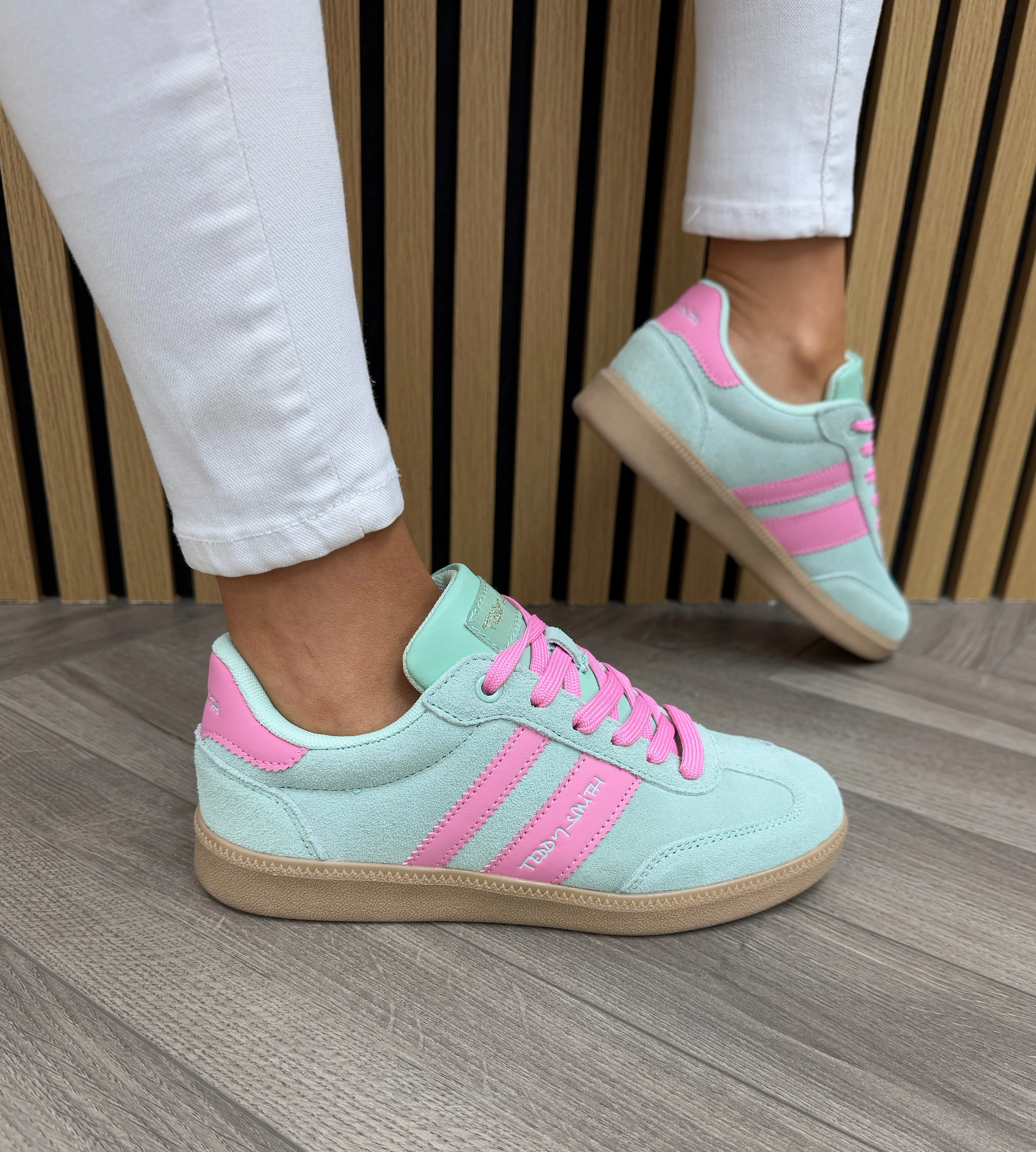 Teddy Smith (SS25) Trainer With Gum Sole 120123 - Verde *Light Green* (TS4)