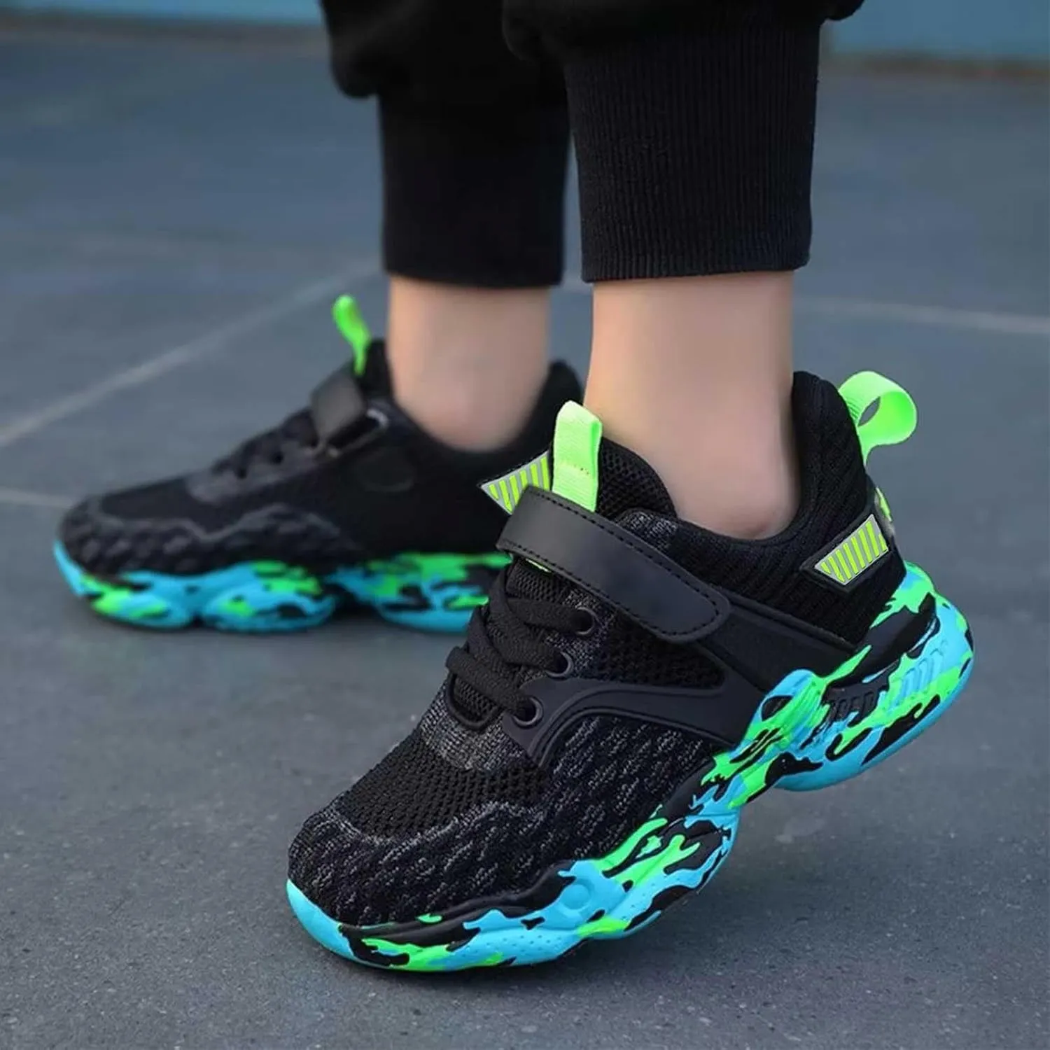 Tennis Shoes Boys Kids Basketball Shoes Girls Lightweight Athletic Running Shoes Breathable School Sports Shoes Sneakers