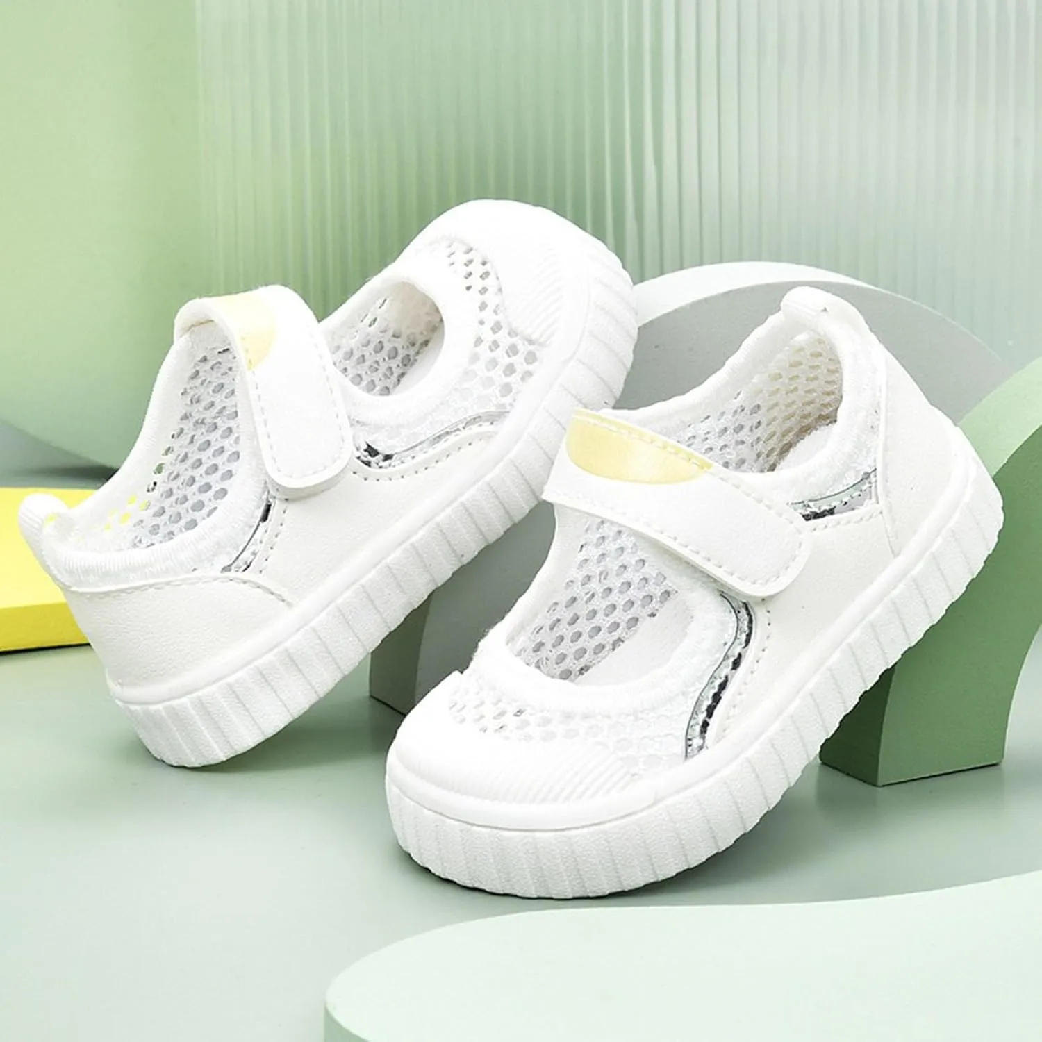 Toddler First Walking Sandals Baby Boy Girl Mesh Lightweight Breathable Sneakers Closed Toe Non-Slip Soft Sole Beach Shoes