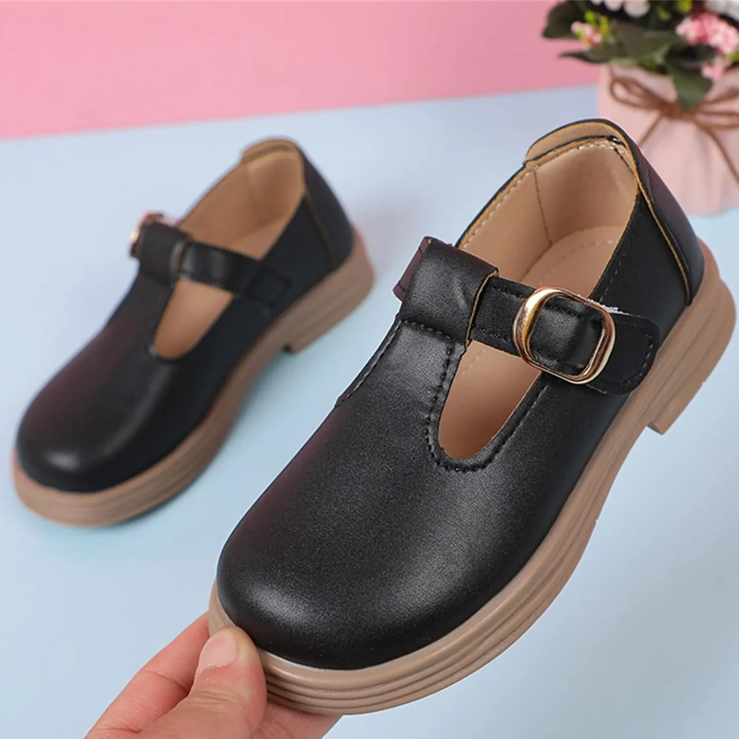 Toddler Girl Mary Jane Dress Low Heels Shoes School Oxford Loafers Flat for Part Wedding Uniform Platform Shoes