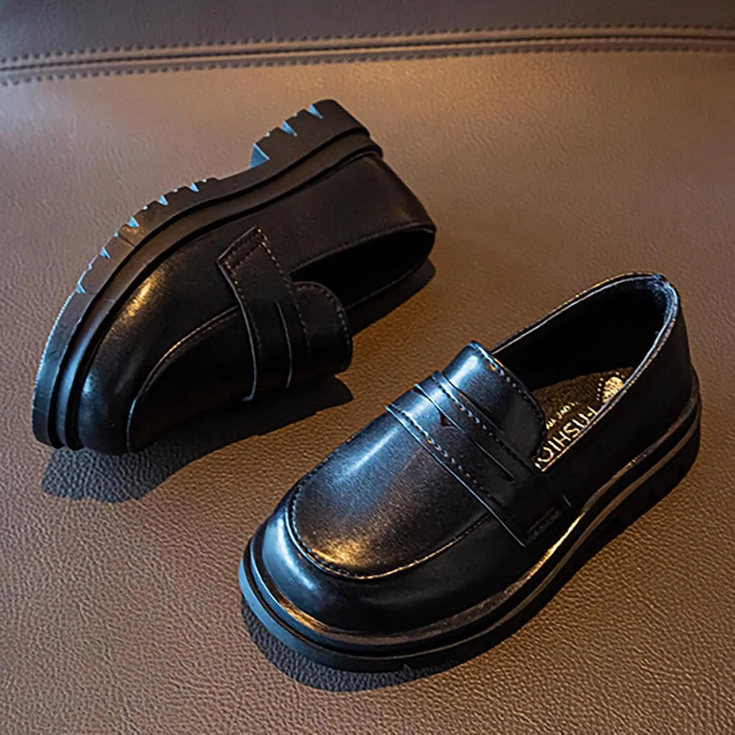 Toddler Girls Dress Shoes Little Girls Loafers School Uniform Mary Jane Flat for Girls Thick Sole Toddler Girl Shoes