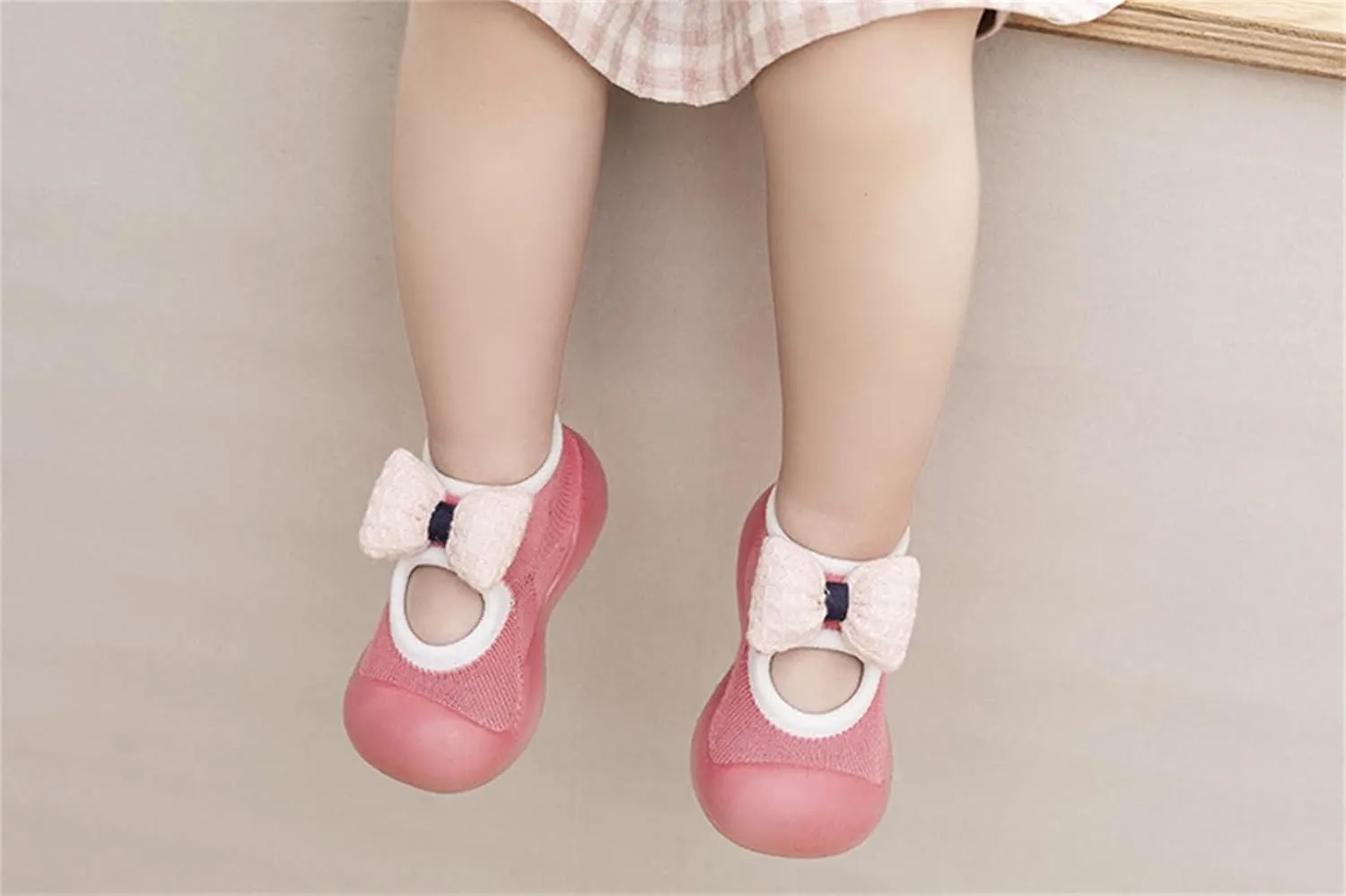 Toddler Sock Shoes Kids Infant Newborn Baby Boys Girls Shoes First Walkers Cute Bowknot Soft Antislip Sock Shoes B