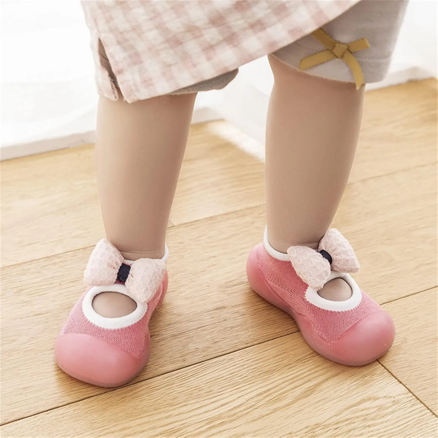Toddler Sock Shoes Kids Infant Newborn Baby Boys Girls Shoes First Walkers Cute Bowknot Soft Antislip Sock Shoes B