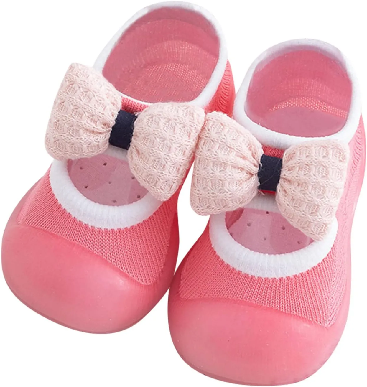 Toddler Sock Shoes Kids Infant Newborn Baby Boys Girls Shoes First Walkers Cute Bowknot Soft Antislip Sock Shoes B