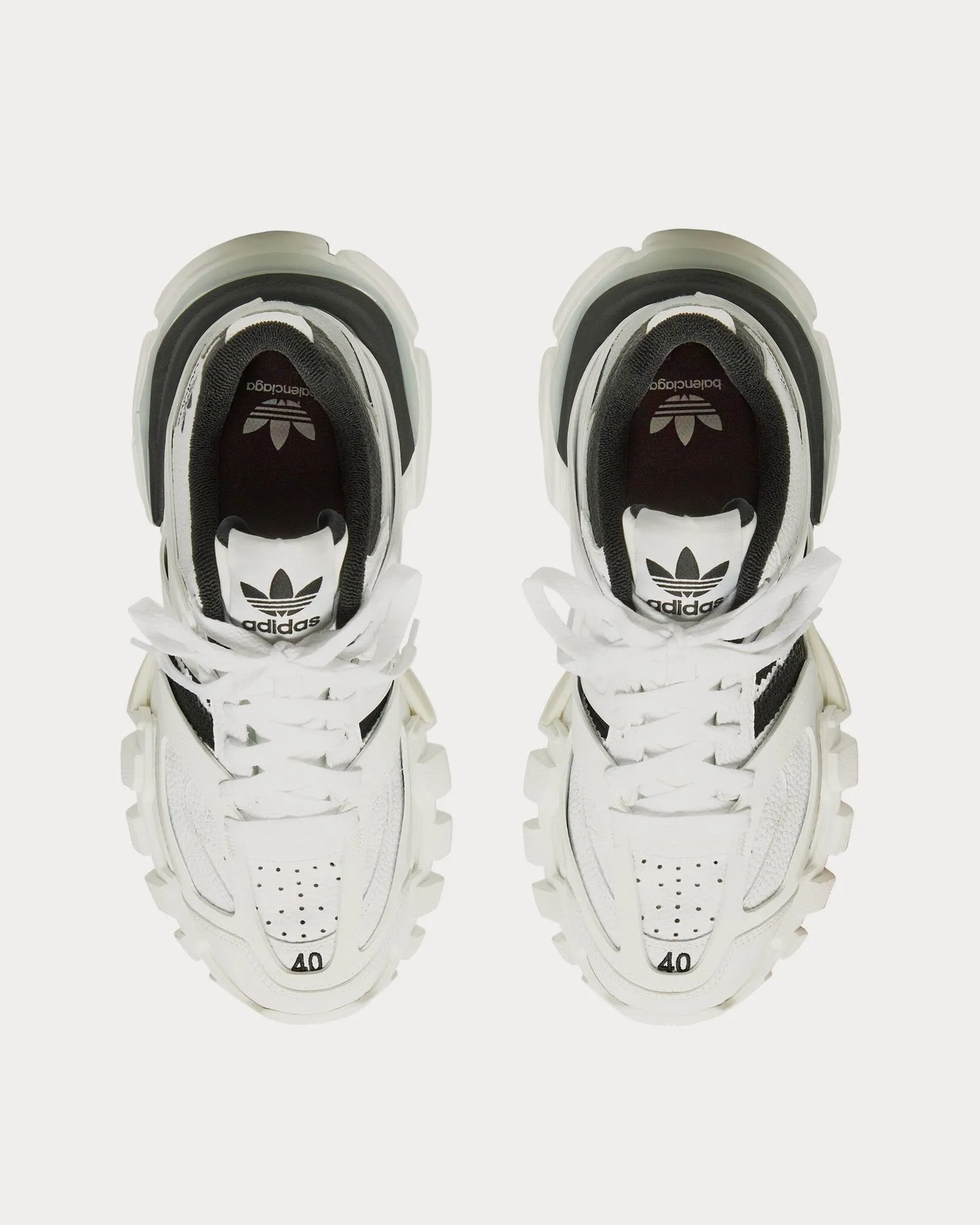 Track Forum White / Black Low Top Sneakers