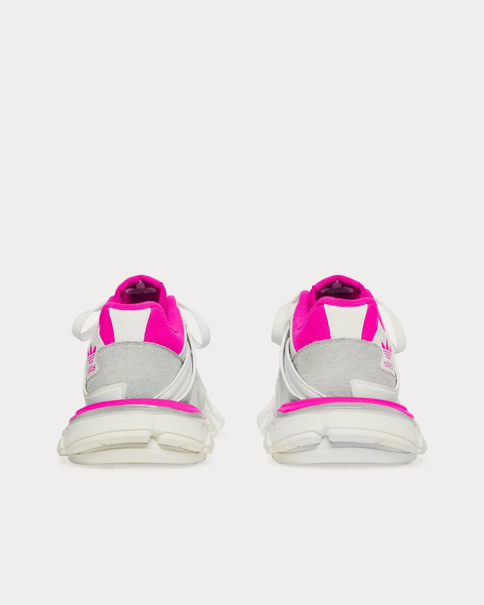 Track Forum White / Pink Low Top Sneakers