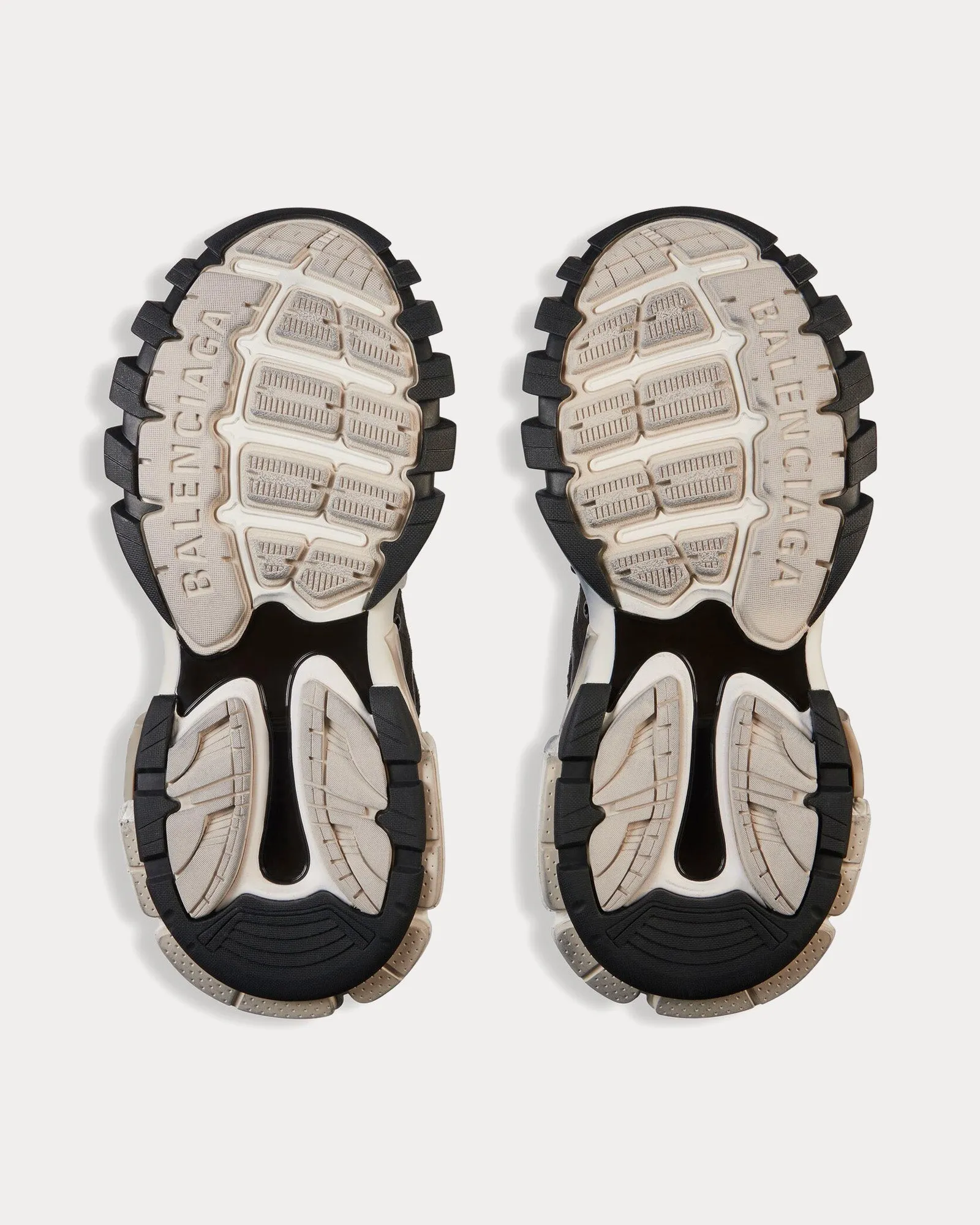 Track Mesh & Suede-Like Fabric Grey / Black / White Low Top Sneakers